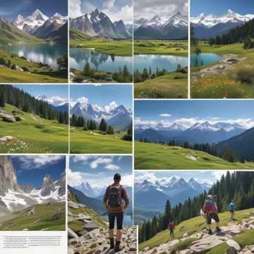 Sunny on an alpine mountain walk