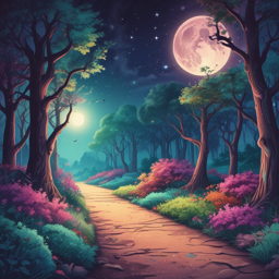 夏天夜晚的月亮