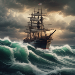 Буря на море