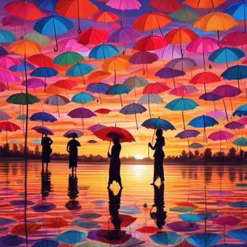 Walking by the shore