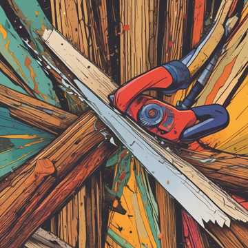 Chrisser Meister an der Motorsäge